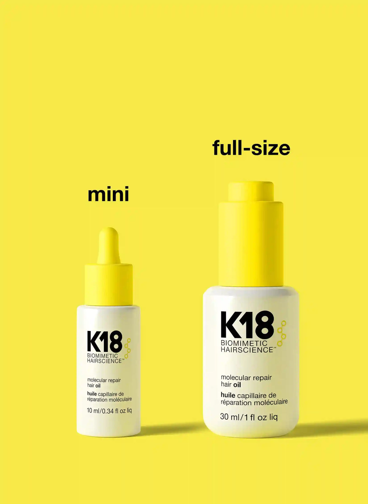 Mini molecular repair hair oil